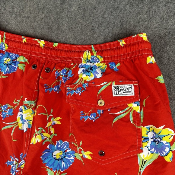 Polo Ralph Lauren Swim Trunks Mens 2XL 6"‎ Swimwear Floral Aloha Hawaiian Shorts - Picture 8 of 15